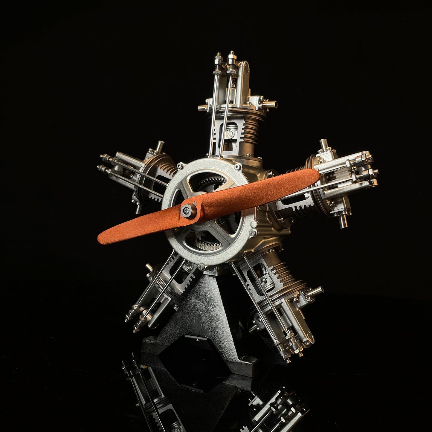 Build Your Own Functional 5 Cylinder Radial Engine Model Kit - TECHING 1:6 Scale Full Metal Engine Kit with 230+ Parts Engine Model Diyengmod