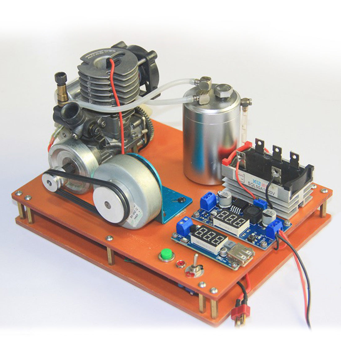 Level 15 DIY Methanol Mini Engine Generator Set with One-Key Start and 12V DC Output Engine Models Diyengmod