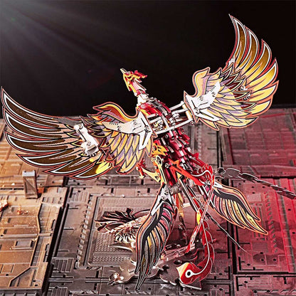 Steampunk Phoenix 3D Metal Assembly Model Kit with Mechanical Gear System - DIY Eng Mod 3D Puzzle Model Kit Diyengmod