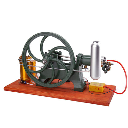 Vintage Inspired Horizontal Hot-Bulb Steam Engine Model with Water Cooling System Engine Models Diyengmod