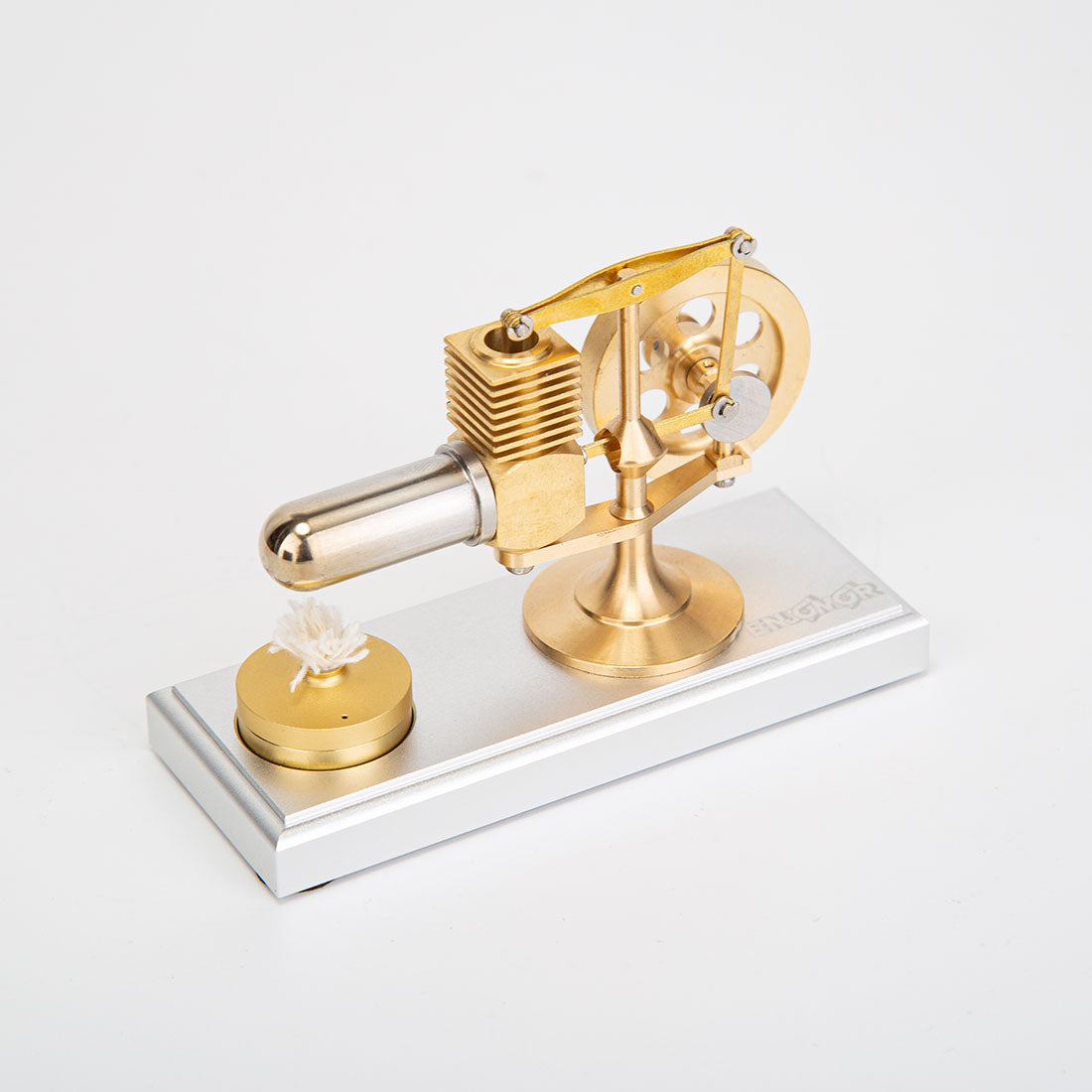 Miniature ENJOMOR Balance Beam Stirling Engine Model with External Combustion Design Engine Models Diyengmod