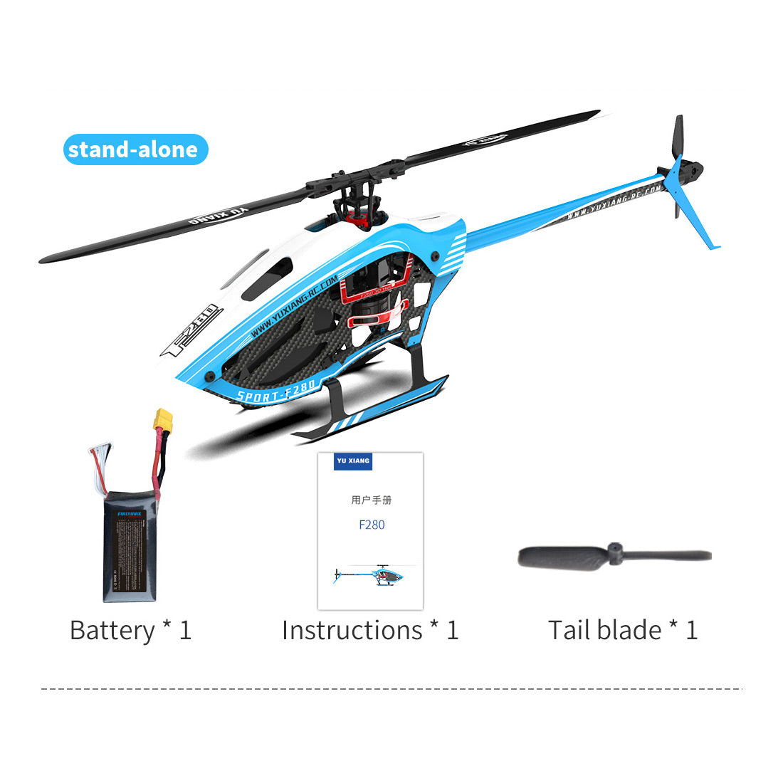 YU XIANG F280 2.4G 6CH RTF Brushless Stunt Helicopter with Direct Drive and Electronic Stabilization System RC Airplanes Diyengmod