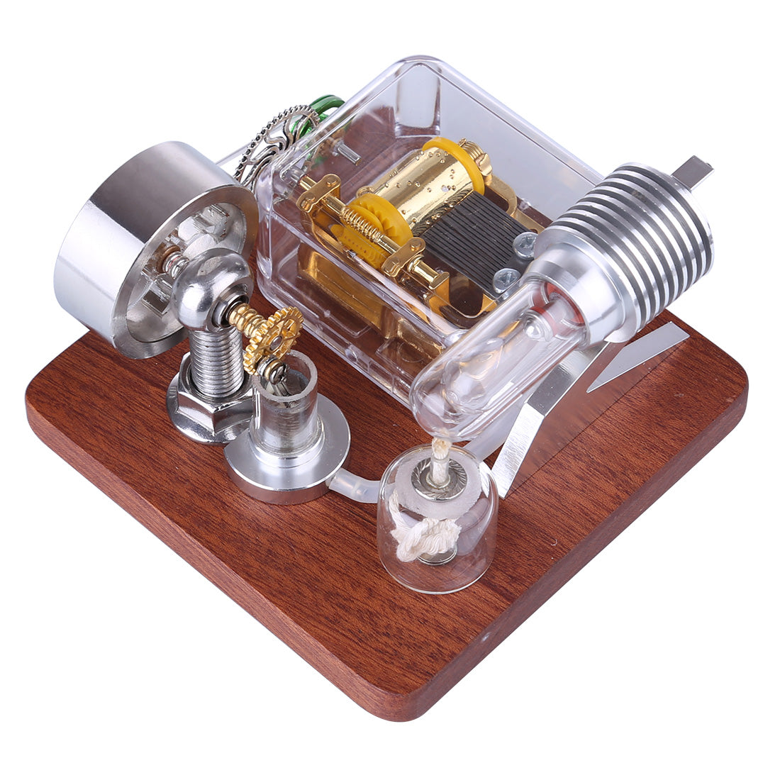 Stirling Engine with Musical Mechanical Box: Unique Science Experiment Toy Stirling Engine Diyengmod