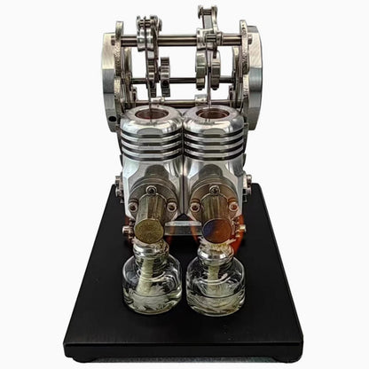 Pigeon-Style Dual-Cylinder Hot Air Stirling Engine Model Kit for Science Enthusiasts Stirling Engine Diyengmod