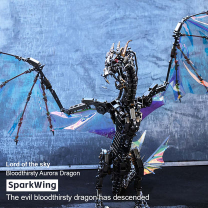 Metal 3D Aurora Dragon Assembly Model Kit - Bloodthirsty Edition (3000+PCS) 3D Puzzle Model Kit Diyengmod