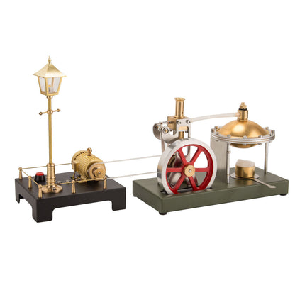 ENJOMOR Retro Vertical Steam Engine Assembly Kit with Spherical Boiler and RETROL Mini Steam Power Model Set Steam Engine Diyengmod