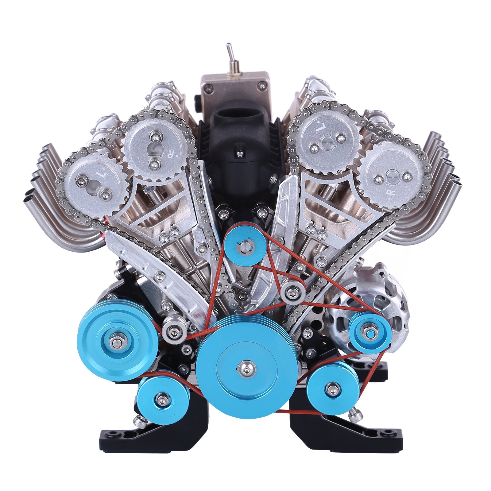 Build Your Own Working V8 Engine Model Kit - TECHING 1:3 Scale Metal V8 Engine Assembly with 500+ Parts DIY Engine Diyengmod