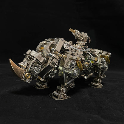 Steampunk Mechanical Siege Rhino Model Kit - 700+ Piece 3D DIY Assembly Craft 3D Puzzle Model Kit Diyengmod