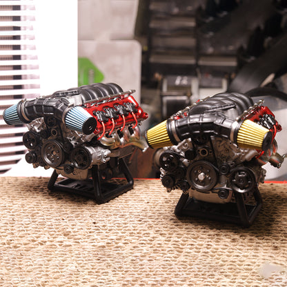 DIY V8 Engine Model Kit - Fully Functional RC V8 Engine Assembly for Capra VS4-10 Pro Engine Models Diyengmod