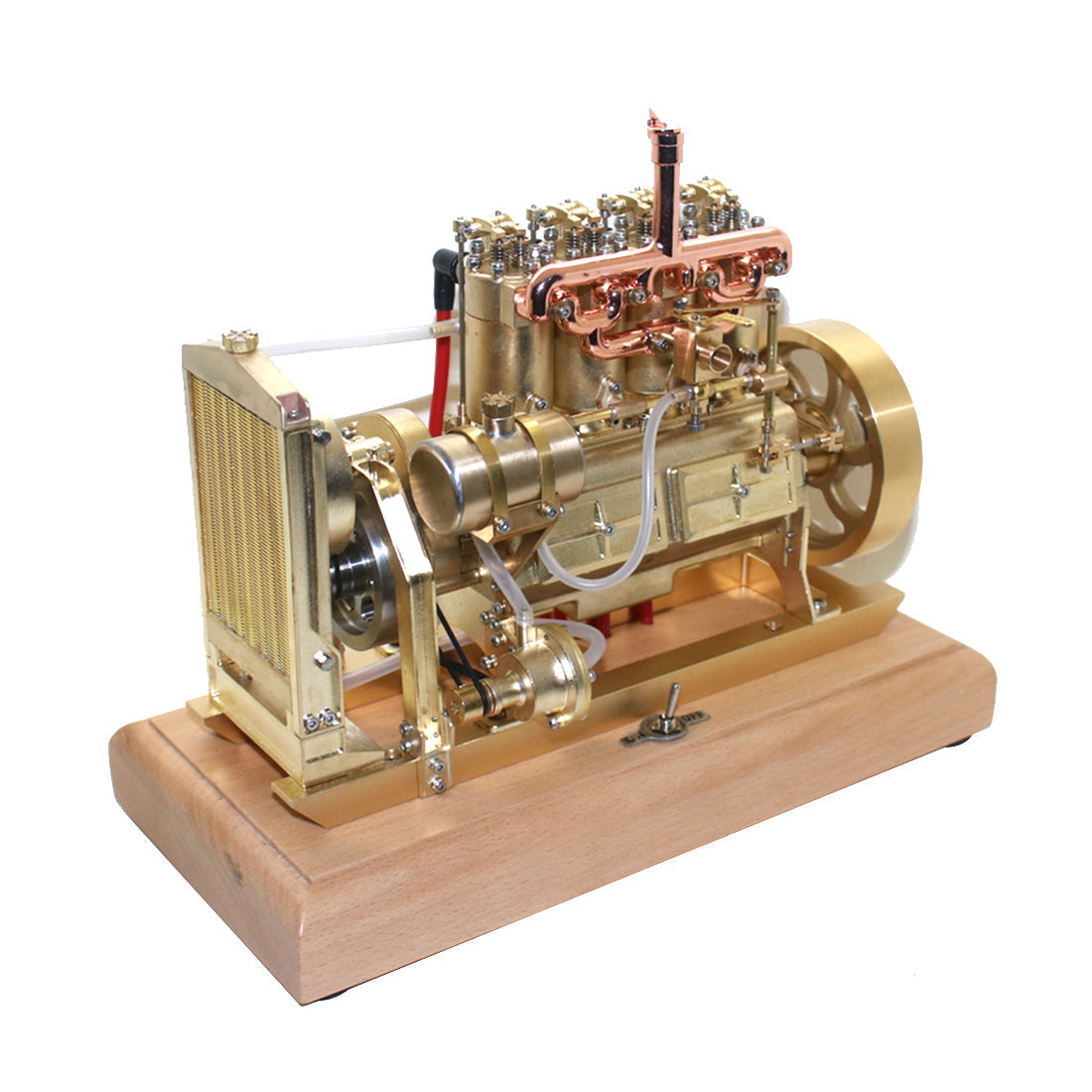 Holt H75 Vintage 12cc 4-Cylinder OHV Gas Tractor Engine with Water Cooling System and Mechanical Speed Limiter Engine Models Diyengmod