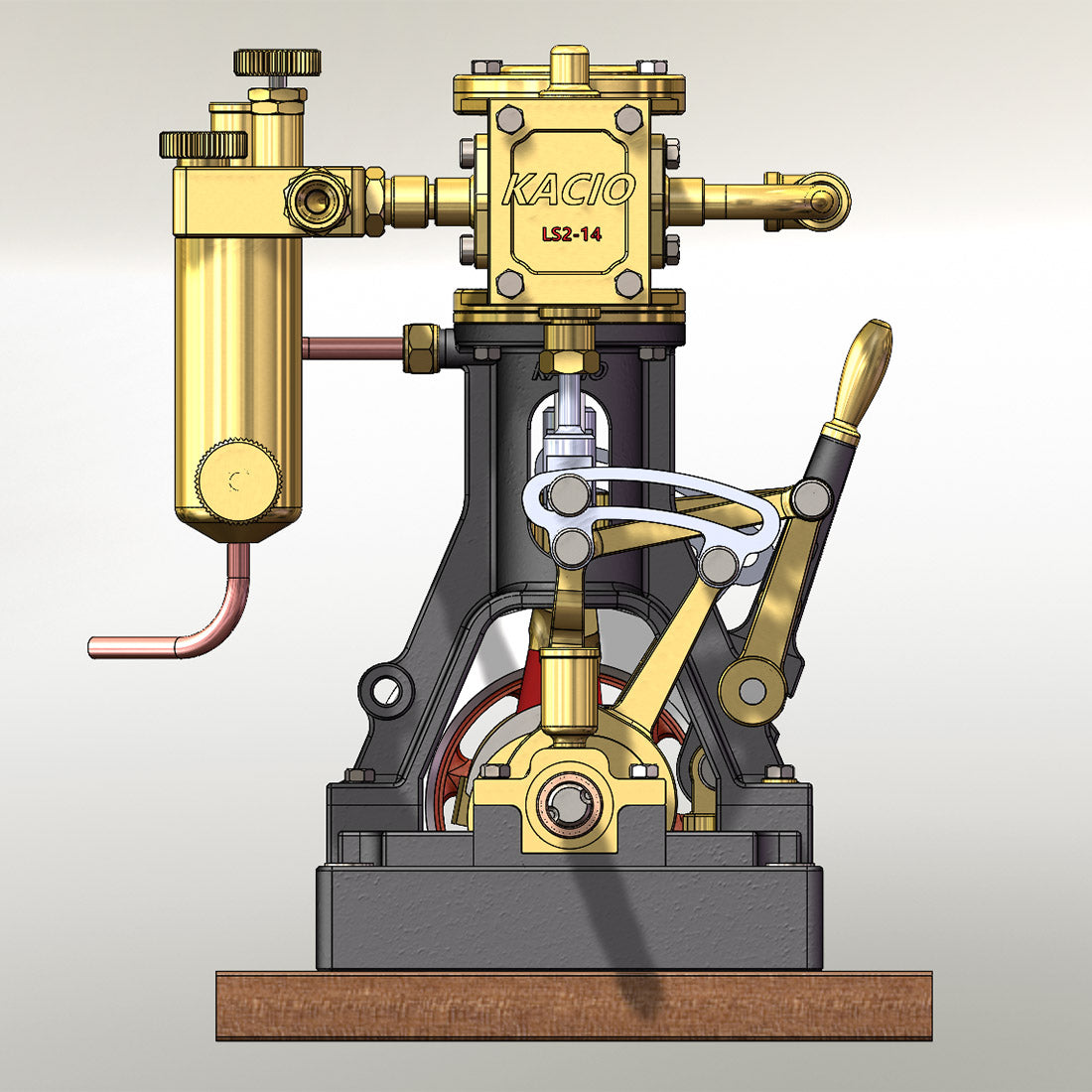 KACIO LS2-14 Double Cylinder Steam Engine Model for 80cm+ Model Ships Steam Engine Diyengmod