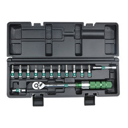 Precision Adjustable Torque Wrench Kit - 14-Piece DIY Tool Set Accessories Diyengmod 3-15N.M