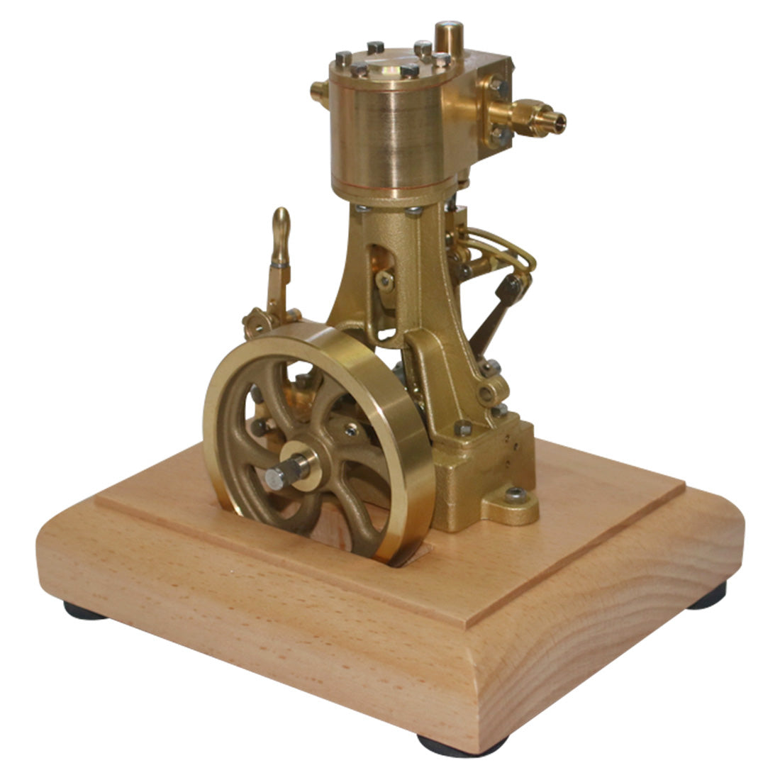 Mini Retro Vertical Steam Engine Model Toy - 1.85CC Double-acting Single-cylinder Engine Models Diyengmod