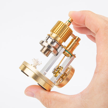 ENJOMOR Miniature Ringbom Stirling Engine Model Kit - Free-Piston Hot Air External Combustion Engine Engine Models Diyengmod