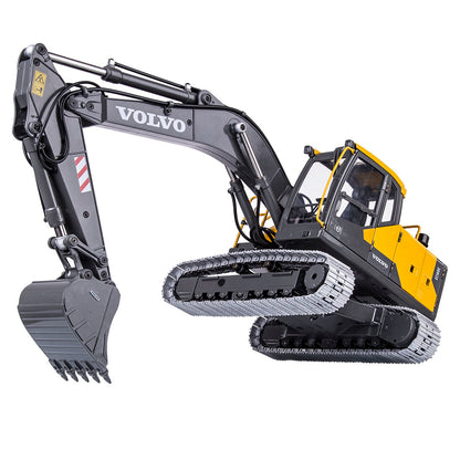 DOUBLE E 1:14 Remote Control Metal Excavator with Electric Cylinder - 2.4G Engineering Construction Vehicle RTR RC Truck Diyengmod