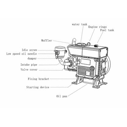 CISON L100 Miniature 3.5cc 4-Stroke Gasoline Engine - High-Speed Internal Combustion Model Up to 8000rpm Engine Models Diyengmod