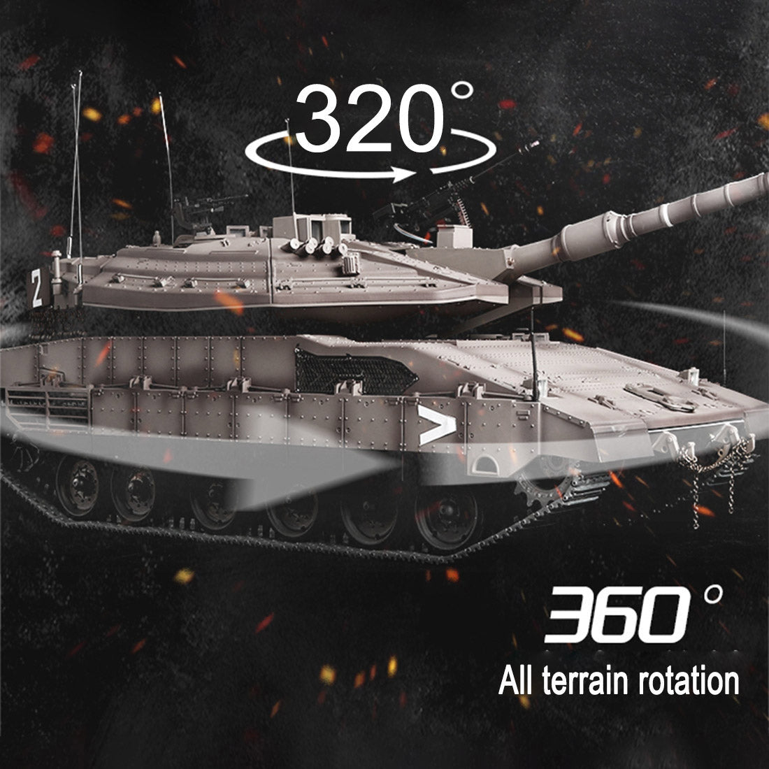 1/16 Scale Israeli Merkava-IV Remote Control Infrared Combat Tank - Ultimate DIY Battle Experience RC Tank Diyengmod