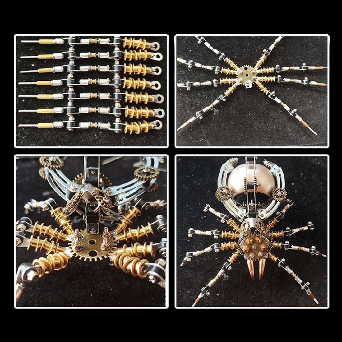 Mechanical Spider Assembly Set with Lamp - 512PCS Metal DIY Kit DIY Engine Diyengmod