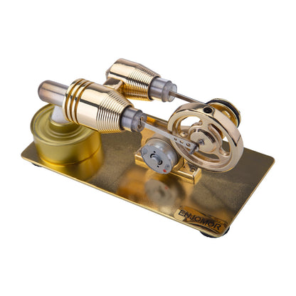 Single Cylinder Stirling Engine Model with Electric Generator - DIY EngMod Kit Stirling Engine with LED Diyengmod