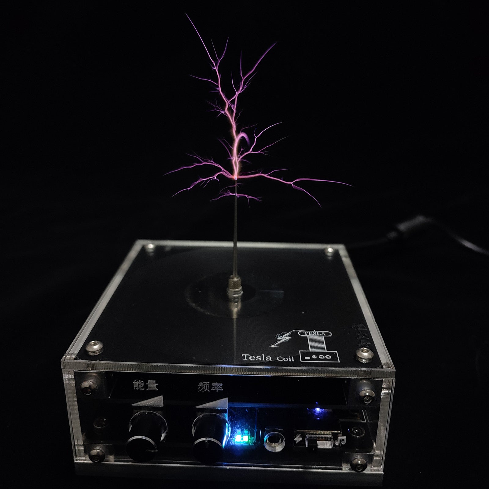 Electrifying Mini Tesla Coil: 10cm Desktop Lightning Music and Education Device Engine Models Diyengmod