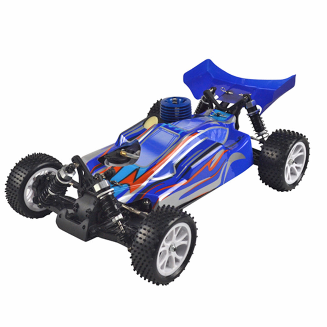 VRX RH1006 Nitro Buggy 1/10 Scale 4WD RC Car - 75km/h High-Speed Off-Road RTR Truck RC Car Diyengmod Blue