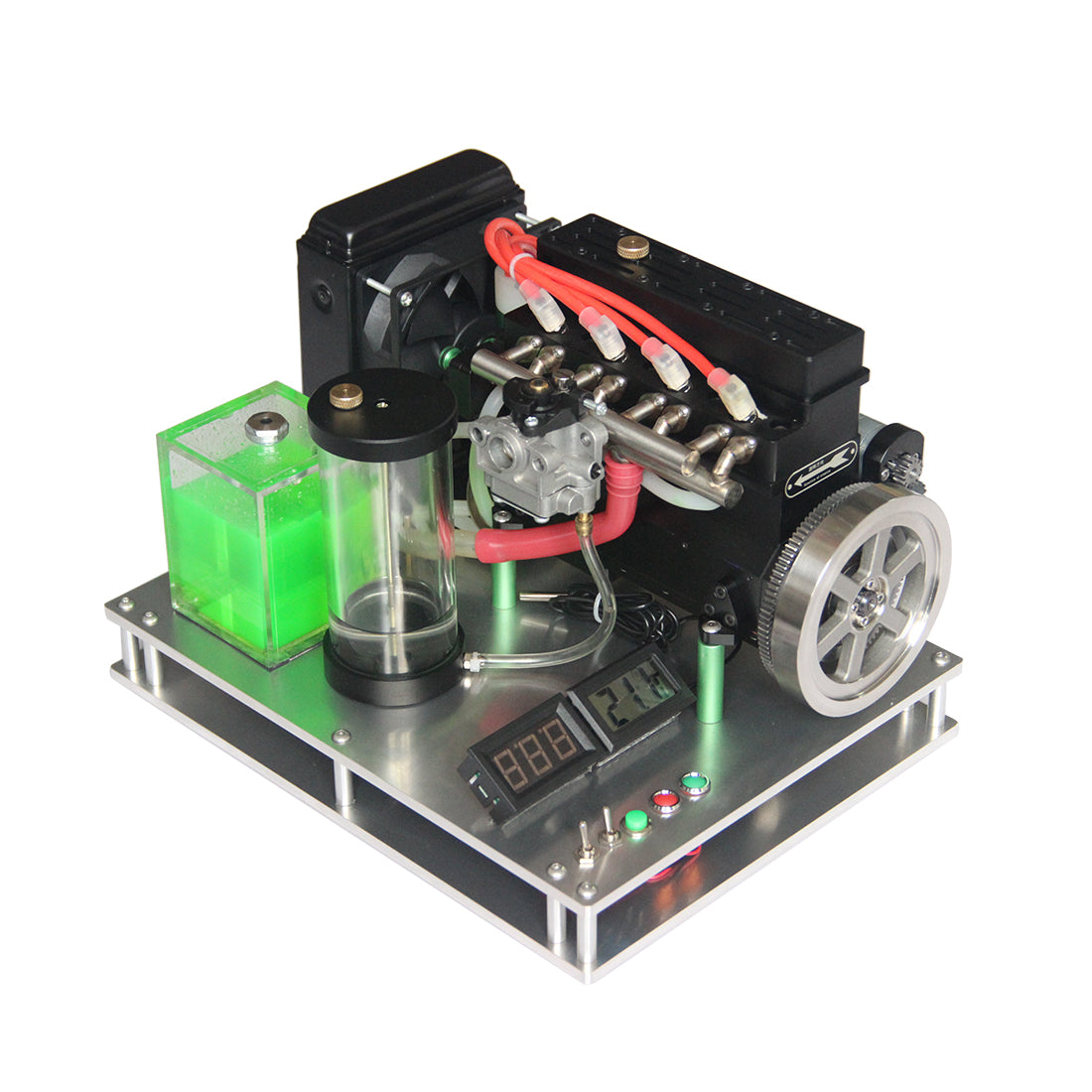 Metal Fixed Base with Integrated Water Cooling System for 32CC Inline Four-Cylinder Gasoline Engine Diyengmod