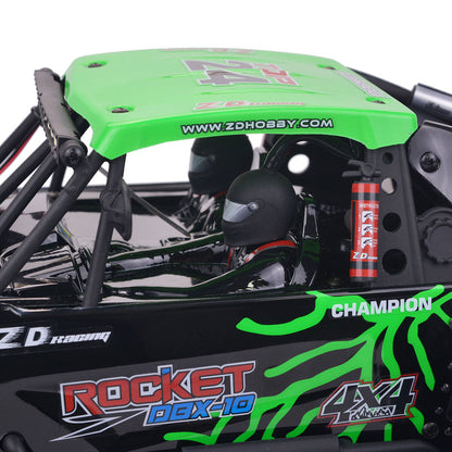 ZD Racing ROCKET DBX-10 1/10 Scale 4WD Brushless Off-Road RC Car with 80KM/H Speed and Spare Tire - Ready to Run RC Car Diyengmod