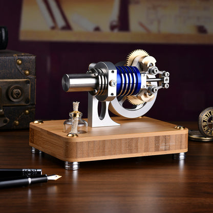 ENJOMOR Unique Rhombic Hot Air Stirling Engine Model - Educational Toy for Science and Engineering Enthusiasts Engine Models Diyengmod