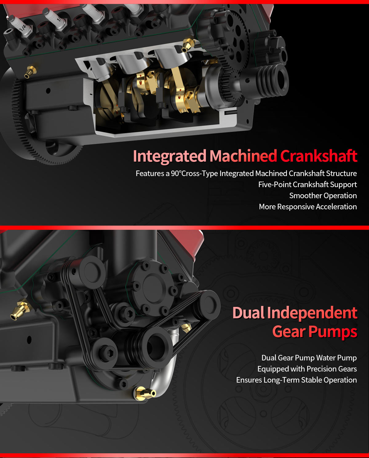 TOYAN FS-V800WGPC 28cc V8 Engine Model Kit - Build Your Own Functional Gasoline Engine DIY Engine Diyengmod