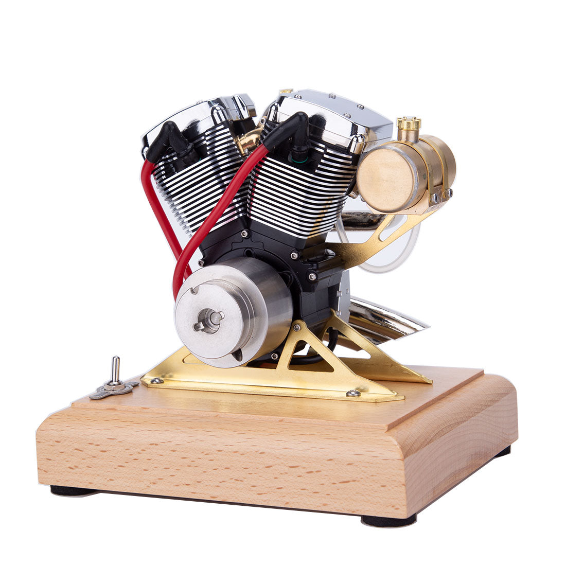 RETROL R33 Mini V-Twin 4.2CC Gasoline Engine Model - Classic Motorcycle Internal Combustion Engine Engine Model Diyengmod