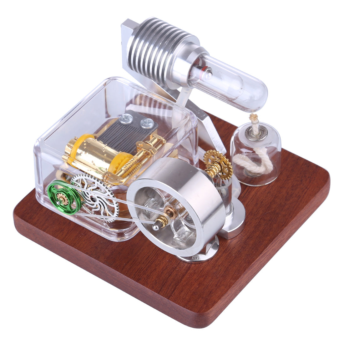 Stirling Engine with Musical Mechanical Box: Unique Science Experiment Toy Stirling Engine Diyengmod