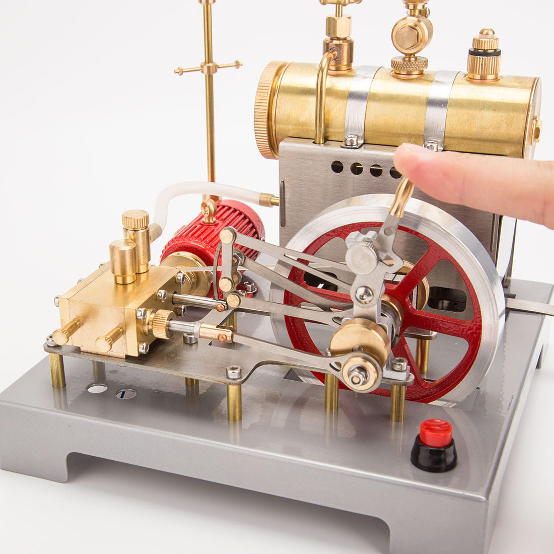 RETROL SE-02 Complete Metal Stationary Steam Engine Kit with Functional Boiler, Generator, and Illuminating Street Lamp Steam Engine Diyengmod