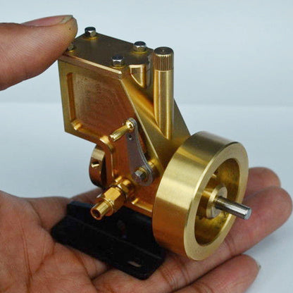 Mini Brass Steam Engine Model Kit | Creative DIY Gift Set - No Boiler Included Steam Engine Diyengmod