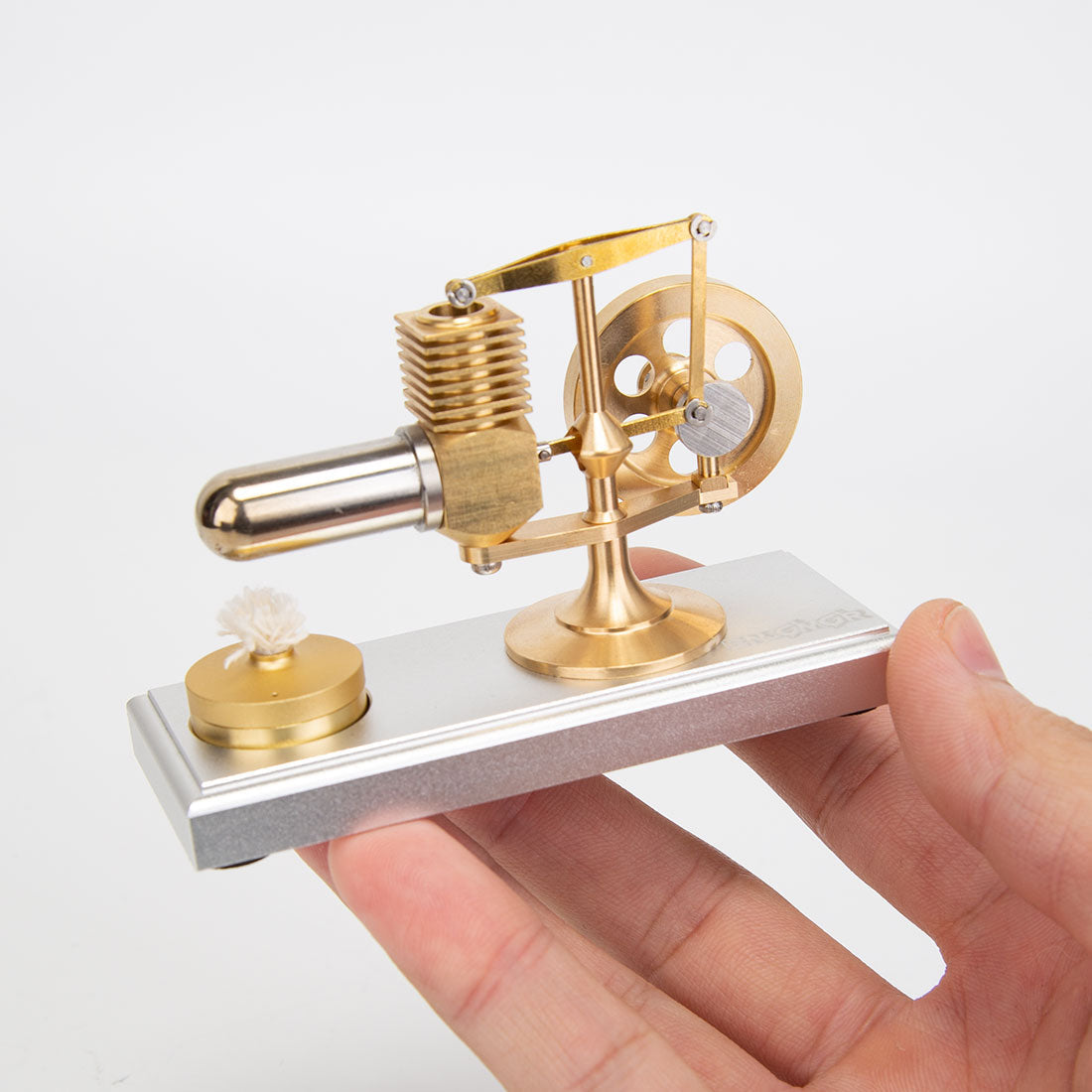 Miniature ENJOMOR Balance Beam Stirling Engine Model with External Combustion Design Engine Models Diyengmod