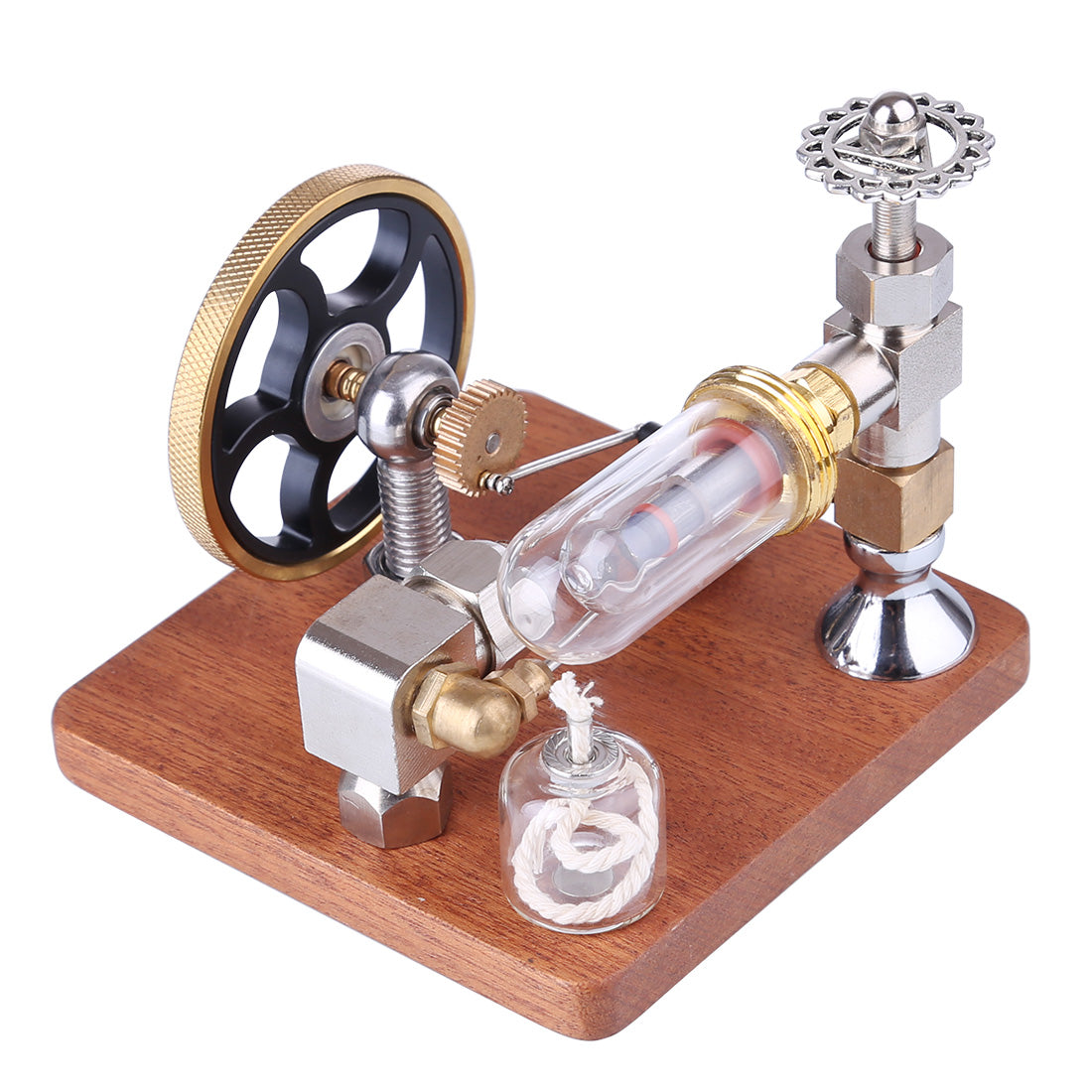 Adjustable Speed Stirling Engine Model with Vertical Flywheel | Educational Science Experiment Kit Stirling Engine Diyengmod