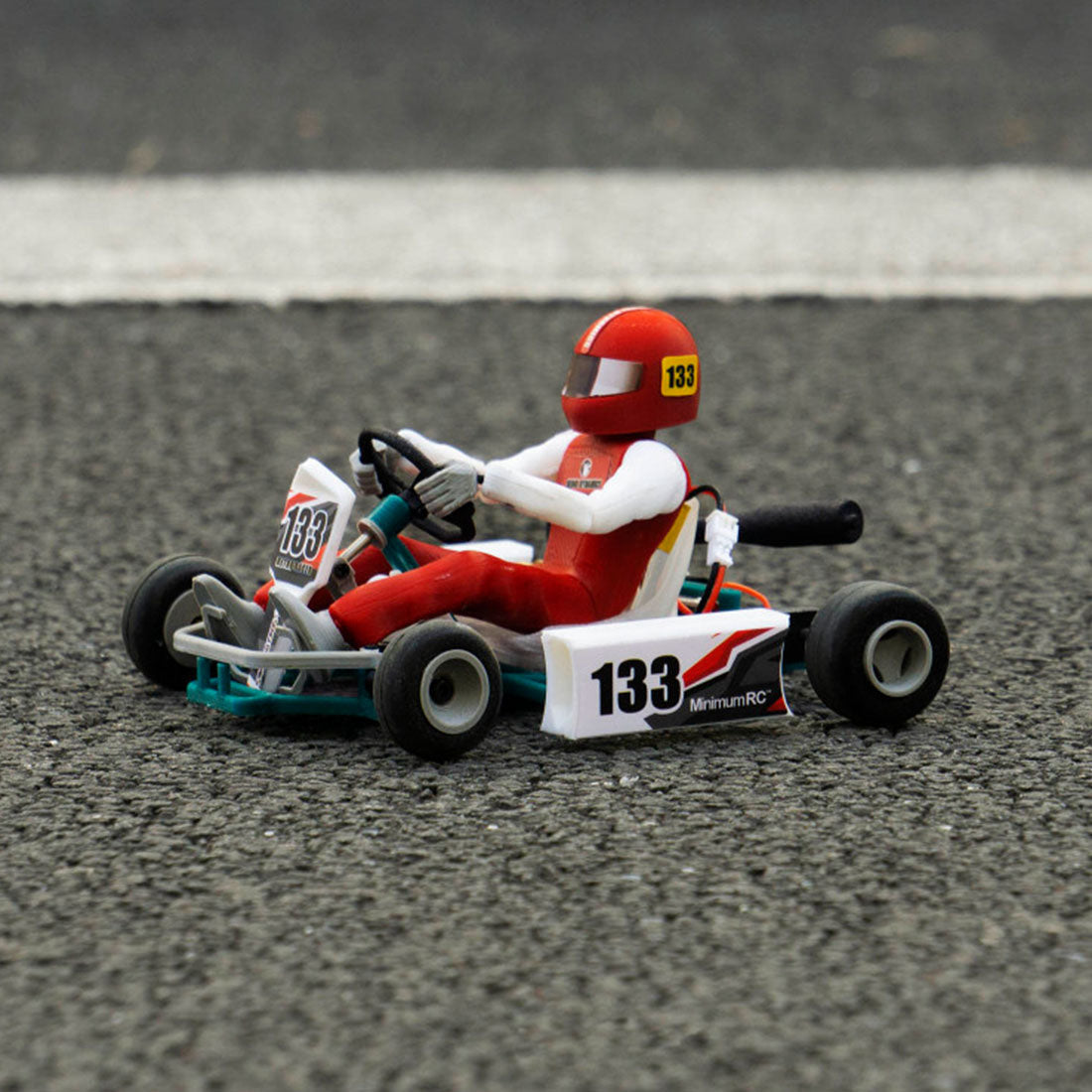 Mini Retro Racing Kart 1/32 Scale DIY Assembly Model Kit with Remote Control RC Car Diyengmod