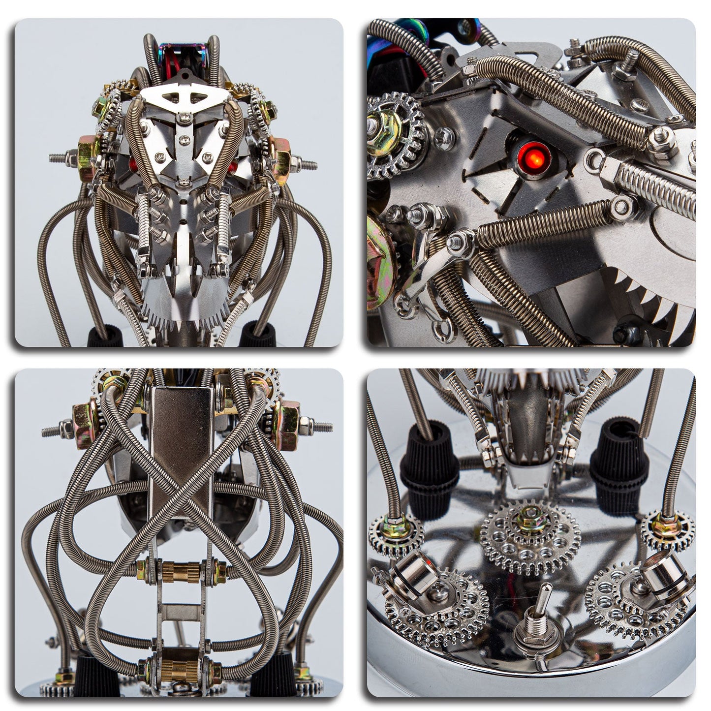 Steampunk 3D Metal Moving Mechanical T-Rex Skull Model Kit - Over 180 Pieces 3D Puzzle Model Kit Diyengmod