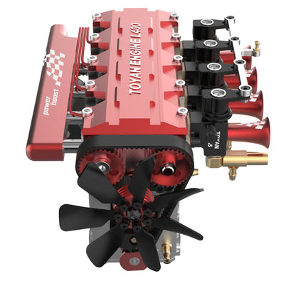 TOYAN FS-L400 14cc 4-Stroke Inline 4 Cylinder Nitro Engine Model - Pre-Assembled Version RC Engine Diyengmod