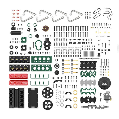 TOYAN FS-V800WGPC 28cc V8 Engine Model Kit - Build Your Own Functional Gasoline Engine DIY Engine Diyengmod