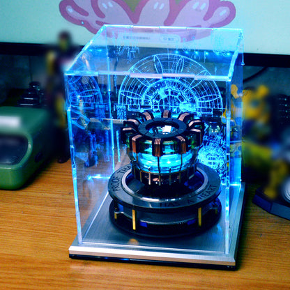 Magnetic Levitation MK1 Arc Reactor LED Desk Ornament - Floating & Rotating Tech Display Experiment Model Diyengmod