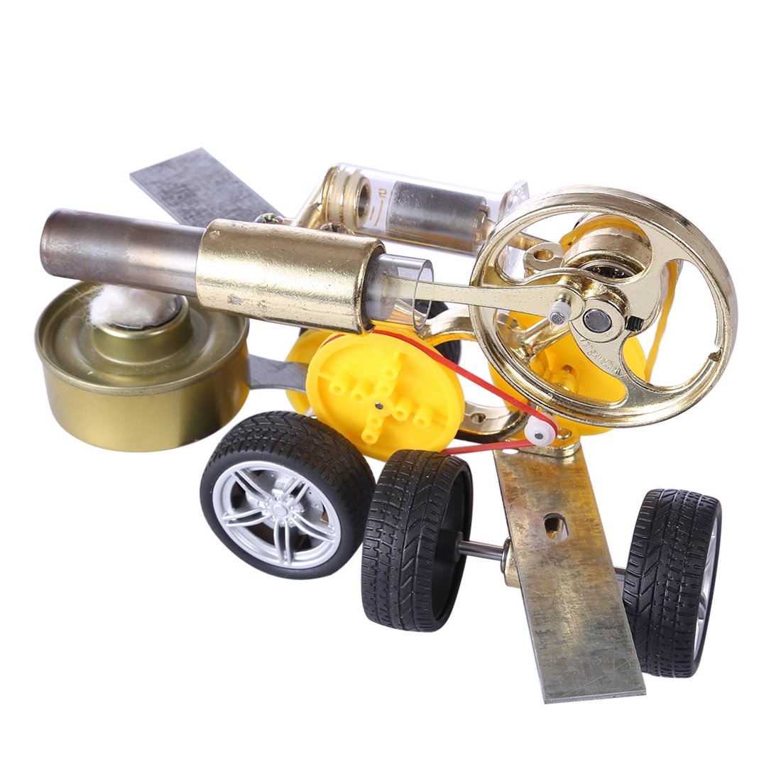 DIY Stirling Engine Car Model Kit - Educational Toy for Science Enthusiasts Stirling Engine Vehicle Diyengmod