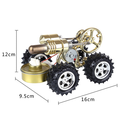 Stirling Engine Powered Car Model - Educational DIY Science Experiment Kit Stirling Engine Vehicle Diyengmod