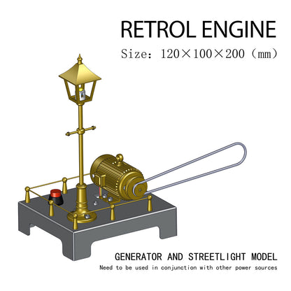 ENJOMOR Retro Vertical Steam Engine Assembly Kit with Spherical Boiler and RETROL Mini Steam Power Model Set Steam Engine Diyengmod