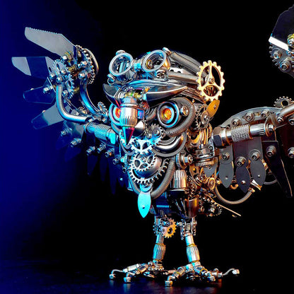 Steampunk 3D Nocturnal Owl Metal Model Kit - Spooky Halloween Decor for DIY Enthusiasts 3D Puzzle Model Kit Diyengmod