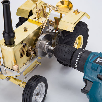 T16 Vintage Gas-Powered Roller Tractor Model with Mini 1.6cc Air-Cooled Engine Engine Models Diyengmod