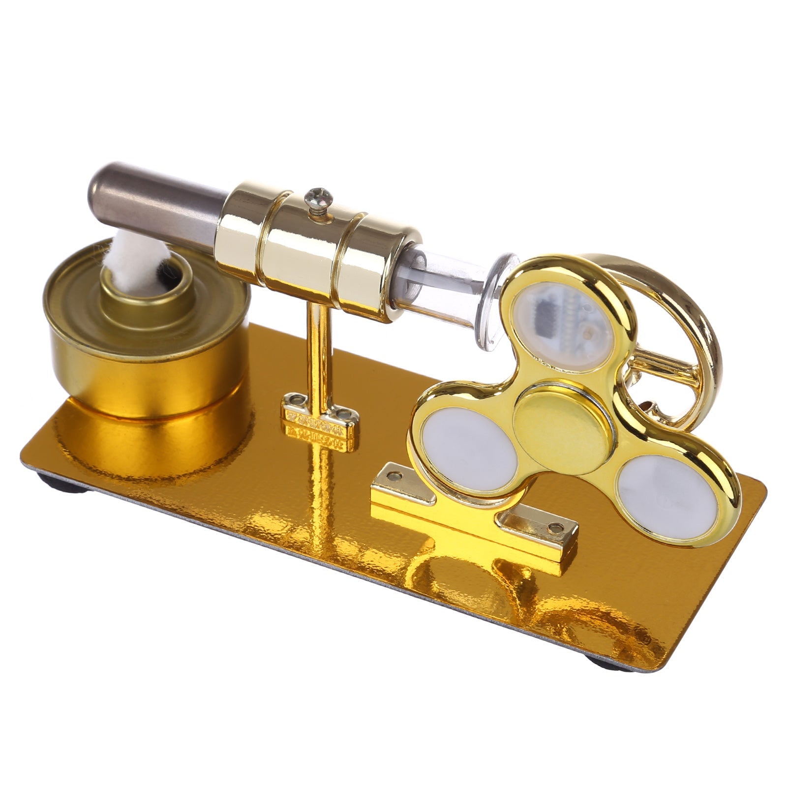 Luminous Gyroscope Stirling Engine Model - Creative Educational Gift for Science Enthusiasts Stirling Engine Diyengmod