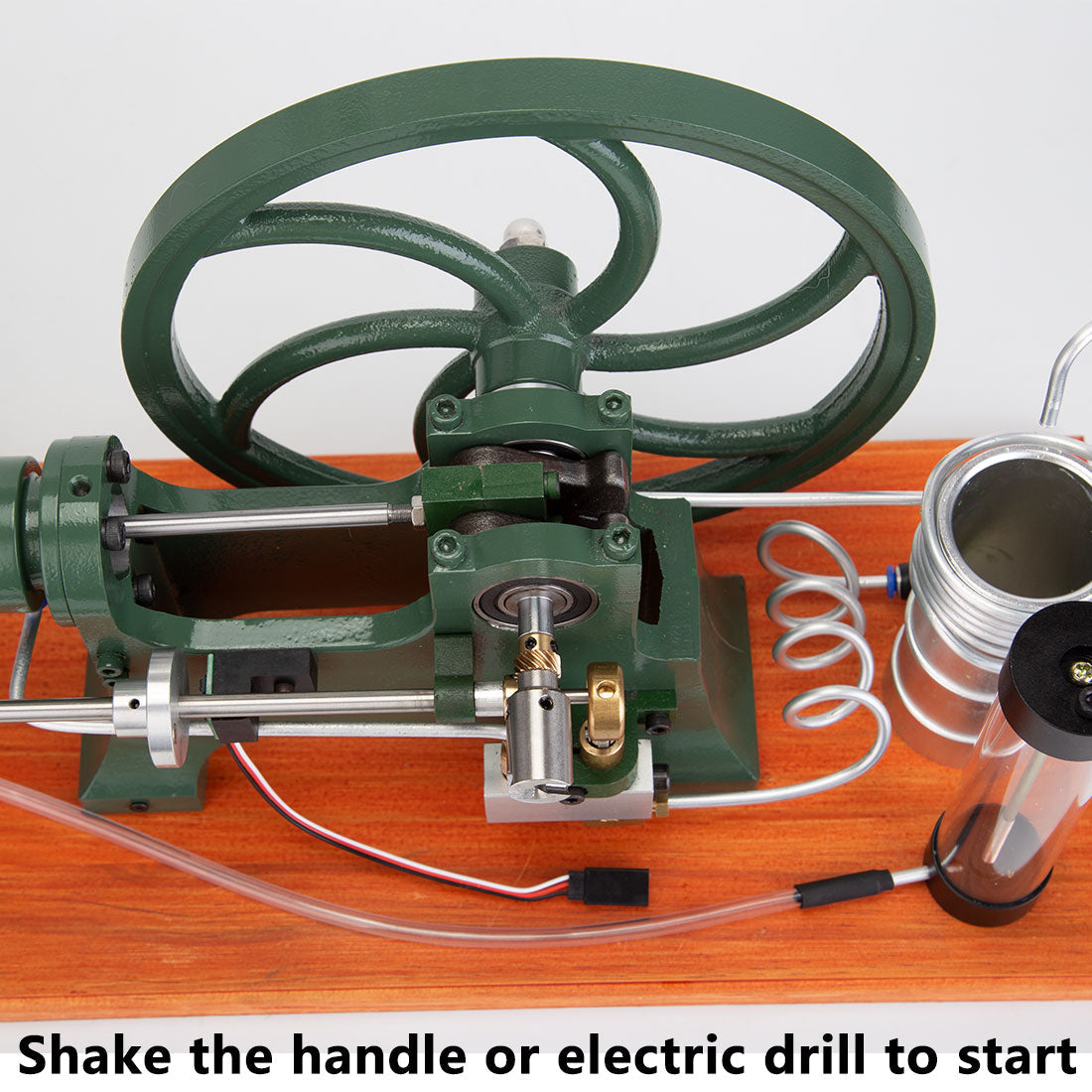 Vintage Inspired Horizontal Hot-Bulb Steam Engine Model with Water Cooling System - DiyEngMod