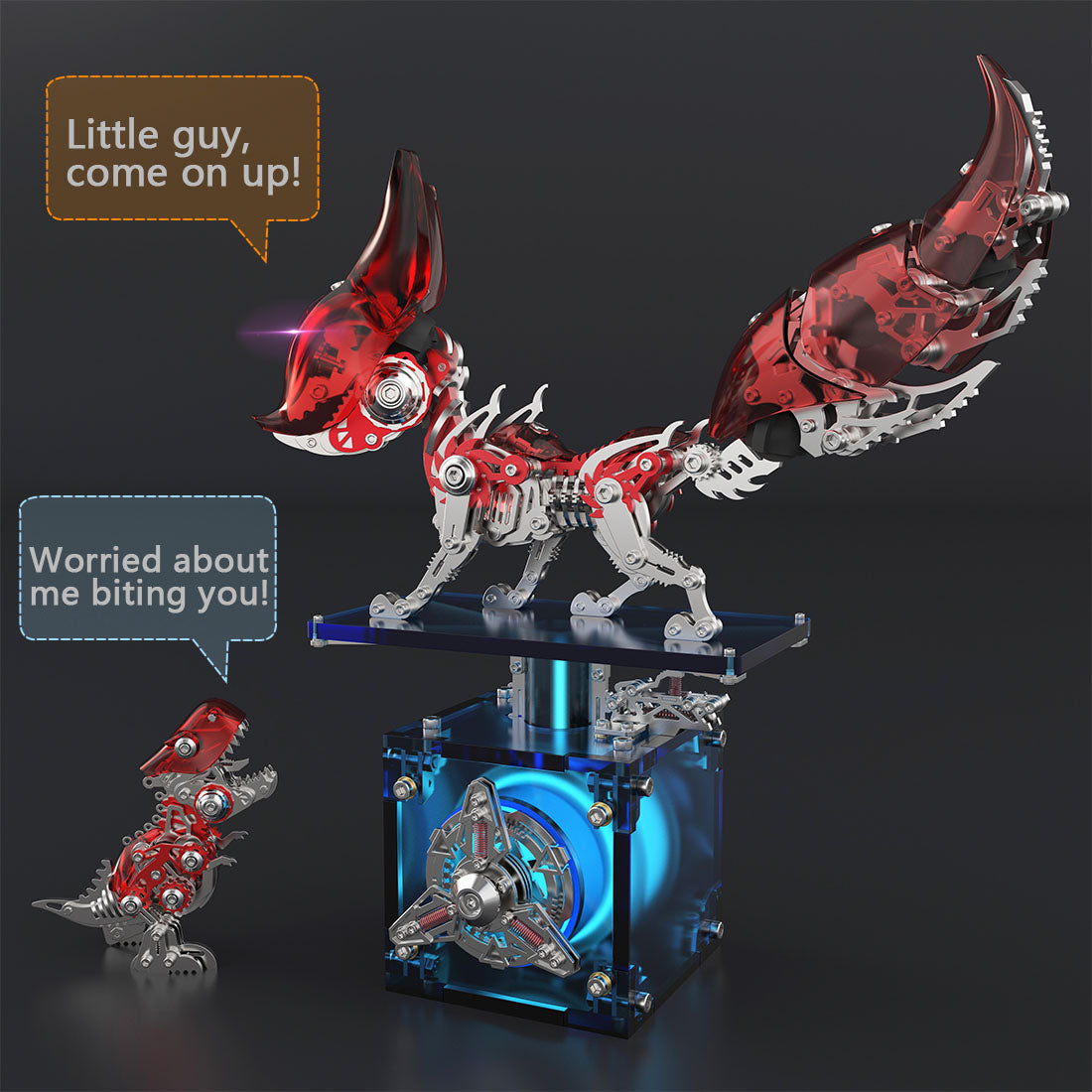 3D Metal Mechanical Fox Puzzle Kit - Creative DIY Model Assembly Set 3D Puzzle Model Kit Diyengmod