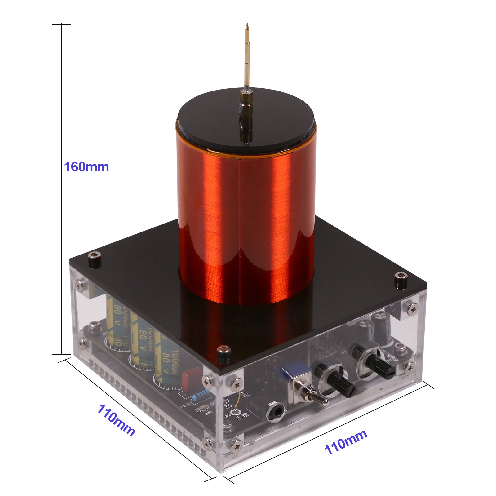 Wireless Mini Tesla Coil Speaker - Bluetooth-Enabled Musical Plasma Generator Engine Models Diyengmod