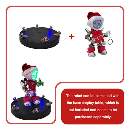 Christmas 3D Metal Mechanical Punk Guitarist Robot Ambient Lamp Assembly Kit - 366PCS for All Ages 3D Puzzle Model Kit Diyengmod With Base